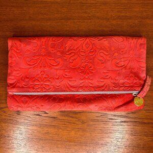 Vintage Clare Vivier (before Clare V) Red Leather Fold Over Clutch